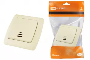 ЭЛМАКС - Выключатель 1 кл. с подсветкой 10А сл. кость "Онега" TDM элмакс, электротехника, кабель, светотехника, elmax.pro