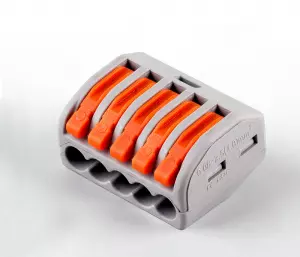 ЭЛМАКС - Клемма монтажная 5-проводная, LD222-415 (DIY упаковка 5 шт) элмакс, электротехника, кабель, светотехника, elmax.pro