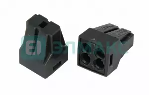 Экспресс-клемма с пастой, 4-проводная до 2,5 мм², серая (100 шт/уп) (773-304) REXANT