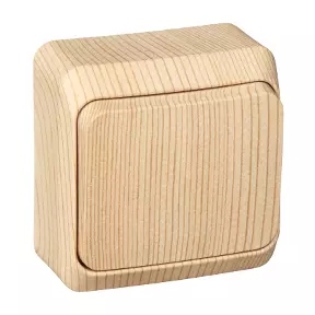 ЭЛМАКС - Выключатель 1кл. ОП сосна ЭТЮД (25/200) (BA10-001D) элмакс, электротехника, кабель, светотехника, elmax.pro