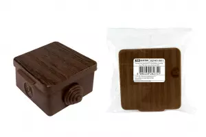 ЭЛМАКС - Распаячная коробка ОП 65х65х50мм, крышка, бук, IP54, 4вх. инд. штрихкод TDM элмакс, электротехника, кабель, светотехника, elmax.pro