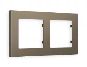ЭЛМАКС - Рамка ALFA Techno (Темная бронза матовый) 2-ая AF220632 элмакс, электротехника, кабель, светотехника, elmax.pro