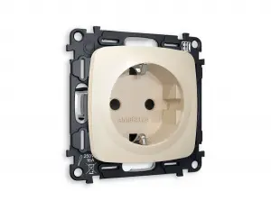 ЭЛМАКС - Комплект механизма электрической розетки OMEGA MO327010 Бежевый матовый 16A-250V 50Hz 2P+E с заземл элмакс, электротехника, кабель, светотехника, elmax.pro