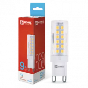 ЭЛМАКС - Лампа светодиодная LED-JCD 9Вт 230В G9 6500К 860Лм IN HOME элмакс, электротехника, кабель, светотехника, elmax.pro