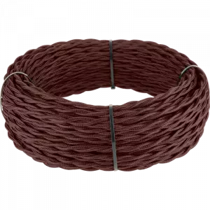 ЭЛМАКС - Ретро кабель витой 2х2,5 (итальянский орех) под заказ элмакс, электротехника, кабель, светотехника, elmax.pro