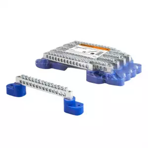 ЭЛМАКС - Шина "N" нулевая 6х9мм на двух угл. изоляторах 14 групп никелированная TDM элмакс, электротехника, кабель, светотехника, elmax.pro