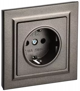 ЭЛМАКС - BRITE Роз. с з/к/ш 16А в сб. РСР14-1-0-БрТБ бр. IEK элмакс, электротехника, кабель, светотехника, elmax.pro