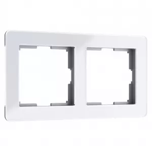 ЭЛМАКС - W0022701/ Рамка на 2 поста Acrylic (белый) элмакс, электротехника, кабель, светотехника, elmax.pro
