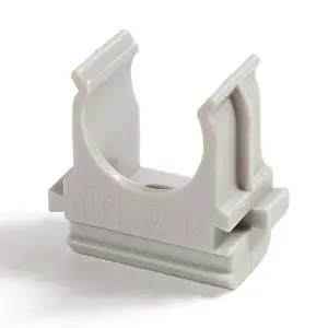 Крепёж-клипса для труб d16 мм безгалогенная (HF) атмосферостойкая серая (100шт/2000шт уп/кор) Промру Крепёж-клипса для труб d16 мм безгалогенная (HF) атмосферостойкая серая (100шт/2000шт уп/кор) Промру