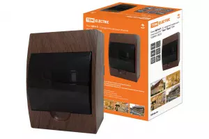 ЭЛМАКС - Бокс ЩРН-П-6 модулей навесной пластик IP40 "Эко" (бук) TDM элмакс, электротехника, кабель, светотехника, elmax.pro