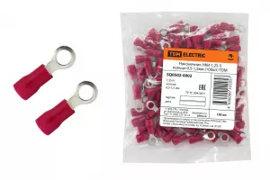 ЭЛМАКС - Наконечник НКИ 1,25-5 кольцо 0,5-1,5мм (100шт) TDM элмакс, электротехника, кабель, светотехника, elmax.pro