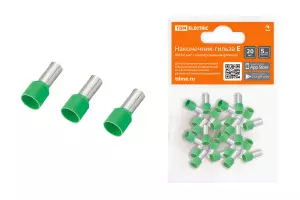 ЭЛМАКС - Наконечник-гильза Е6018 6мм2 с изолированным фланцем (20шт) TDM элмакс, электротехника, кабель, светотехника, elmax.pro