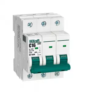 Авт. выкл. без теплозащиты 3P 16А х-ка C 6кА ВА-103M