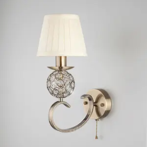 ЭЛМАКС - Классическое бра с абажуром 60089/1 античная бронза элмакс, электротехника, кабель, светотехника, elmax.pro