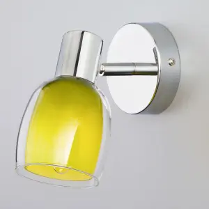 ЭЛМАКС - Настенный светильник с поворотным стеклянным плафоном 20119/1 зеленый элмакс, электротехника, кабель, светотехника, elmax.pro