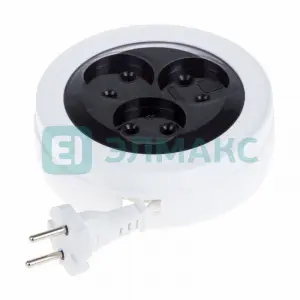 ЭЛМАКС - Удлинитель рулетка 5 м 3 гнезда 2х0,75 мм² STANDART PROCONNECT элмакс, электротехника, кабель, светотехника, elmax.pro