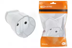 ЭЛМАКС - Кабельная розетка 2П б/з 10А 250B белая TDM элмакс, электротехника, кабель, светотехника, elmax.pro