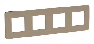 ЭЛМАКС - UNICA STUDIO рамка 4-поста, песочный/антрацит элмакс, электротехника, кабель, светотехника, elmax.pro