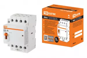 ЭЛМАКС - Контактор модульный с ручным управлением КМ63/4-63 4НО 230В АС TDM элмакс, электротехника, кабель, светотехника, elmax.pro