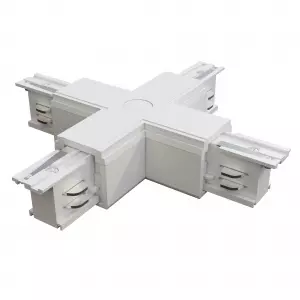 Коннектор Х-образный Trinity белый