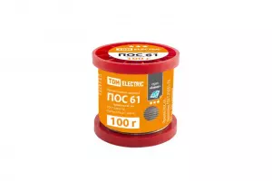 ЭЛМАКС - Припой ПОС 61, проволока, ГОСТ 21931-76, Ø1 мм, 100 г, катушка, серия "Алмаз" TDM элмакс, электротехника, кабель, светотехника, elmax.pro