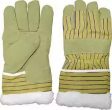 ЭЛМАКС - Перчатки рабочие кожаные, с мехом внутри элмакс, электротехника, кабель, светотехника, elmax.pro