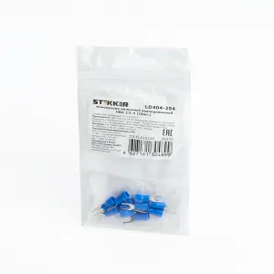 ЭЛМАКС - Наконечник вилочный изолированный НВИ 2,5-4, LD404-254 (DIY упаковка 10 шт) элмакс, электротехника, кабель, светотехника, elmax.pro