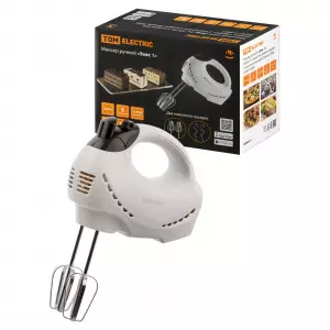 Миксер ручной «Зевс 1», 200 Вт, 5 скоростей, режим «Турбо», 2 комплекта насадок, белый, TDM