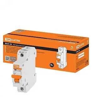Авт. выкл.ВА47-29 1Р 63А 4,5кА х-ка С TDM