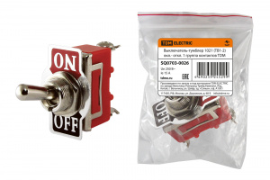 ЭЛМАКС - Выключатель-тумблер 1021 (ТВ1-2) вкл.- откл. 1 группа контактов TDM элмакс, электротехника, кабель, светотехника, elmax.pro