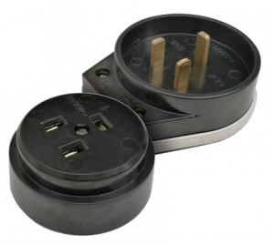 ЭЛМАКС - Разъем печной РШ/ВШ карболитовый 32А 250В черный 9114 IN HOME элмакс, электротехника, кабель, светотехника, elmax.pro