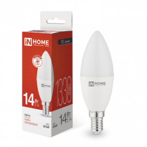 ЭЛМАКС - Лампа светодиодная LED-СВЕЧА-VC 14Вт 230В E14 4000K 1330Лм IN HOME элмакс, электротехника, кабель, светотехника, elmax.pro