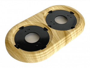 ЭЛМАКС - Рамка двухместная пластиковая, 163x92x14 мм, цвет - сосна, серия УСАДЬБА, ТМ МЕЗОНИНЪ элмакс, электротехника, кабель, светотехника, elmax.pro