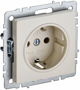 ЭЛМАКС - BRITE Роз. с з/к/ш 16А РС14-1-0-БрКр беж. IEK элмакс, электротехника, кабель, светотехника, elmax.pro