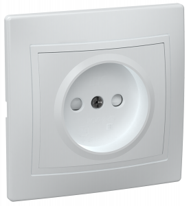 ЭЛМАКС - РСш10-2-КБ Розетка 1местн. без з/к c защ.штор. 10А КВАРТА (белый) элмакс, электротехника, кабель, светотехника, elmax.pro