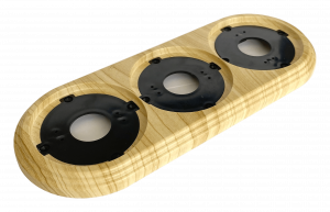 ЭЛМАКС - Рамка трехместная пластиковая, 234x92x14 мм, цвет - сосна, серия УСАДЬБА, ТМ МЕЗОНИНЪ элмакс, электротехника, кабель, светотехника, elmax.pro