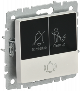 ЭЛМАКС - BRITE Кнопка звонка с инд. отел. 10А ВС10-1-9-БрЖ жемч. IEK элмакс, электротехника, кабель, светотехника, elmax.pro