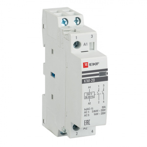 ЭЛМАКС - Контактор модульный КМ 20А 2NО (1 мод.) EKF элмакс, электротехника, кабель, светотехника, elmax.pro