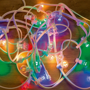 ЭЛМАКС - Гирлянда LED Galaxy Bulb String 10м, белый КАУЧУК, 30 ламп*6 LED МУЛЬТИ, влагостойкая IP65 элмакс, электротехника, кабель, светотехника, elmax.pro