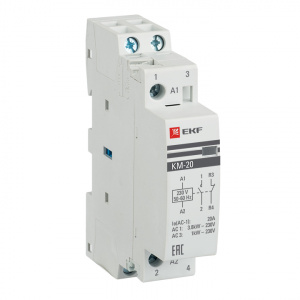 ЭЛМАКС - Контактор модульный КМ 20А NО+NC (1 мод.) EKF элмакс, электротехника, кабель, светотехника, elmax.pro