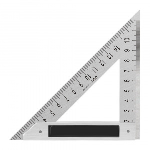 ЭЛМАКС - Линейка стальная треугольная Deli DL303150 150мм Нержавеющая сталь + алюминиевое основание элмакс, электротехника, кабель, светотехника, elmax.pro