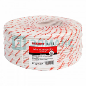 ЭЛМАКС - Кабель для пожарной сигнализации REXANT КПСВЭВнг(А)-LSLTx 2x2x0,50 мм², бухта 200 м элмакс, электротехника, кабель, светотехника, elmax.pro