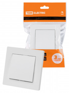 ЭЛМАКС - Выключатель 1 кл. 10А белый "Сенеж" TDM элмакс, электротехника, кабель, светотехника, elmax.pro