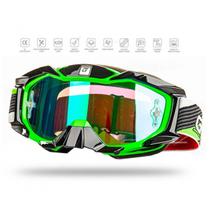 ЭЛМАКС - Очки Мотокросс GTX 5015 салатовые элмакс, электротехника, кабель, светотехника, elmax.pro