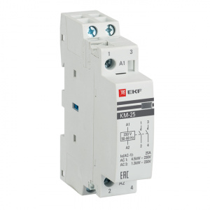 ЭЛМАКС - Контактор модульный КМ 25А 2NО (1 мод.) EKF элмакс, электротехника, кабель, светотехника, elmax.pro
