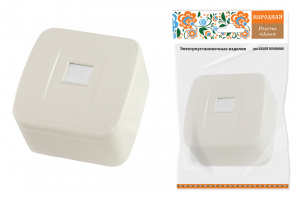 ЭЛМАКС - Розетка TФ (RJ-11) открытой установки IP20, сл. кость "Дача" Народная элмакс, электротехника, кабель, светотехника, elmax.pro