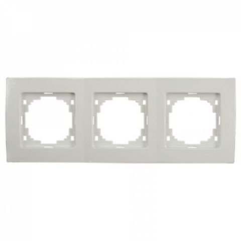 ЭЛМАКС - Рамка 3-я Бел. TOURAN EKO Naturel (Thema) NILSON (1/18/126) элмакс, электротехника, кабель, светотехника, elmax.pro