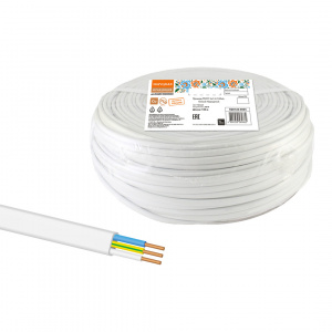 ЭЛМАКС - Провод ПУСП 3х1,5 (100м), белый Народный элмакс, электротехника, кабель, светотехника, elmax.pro