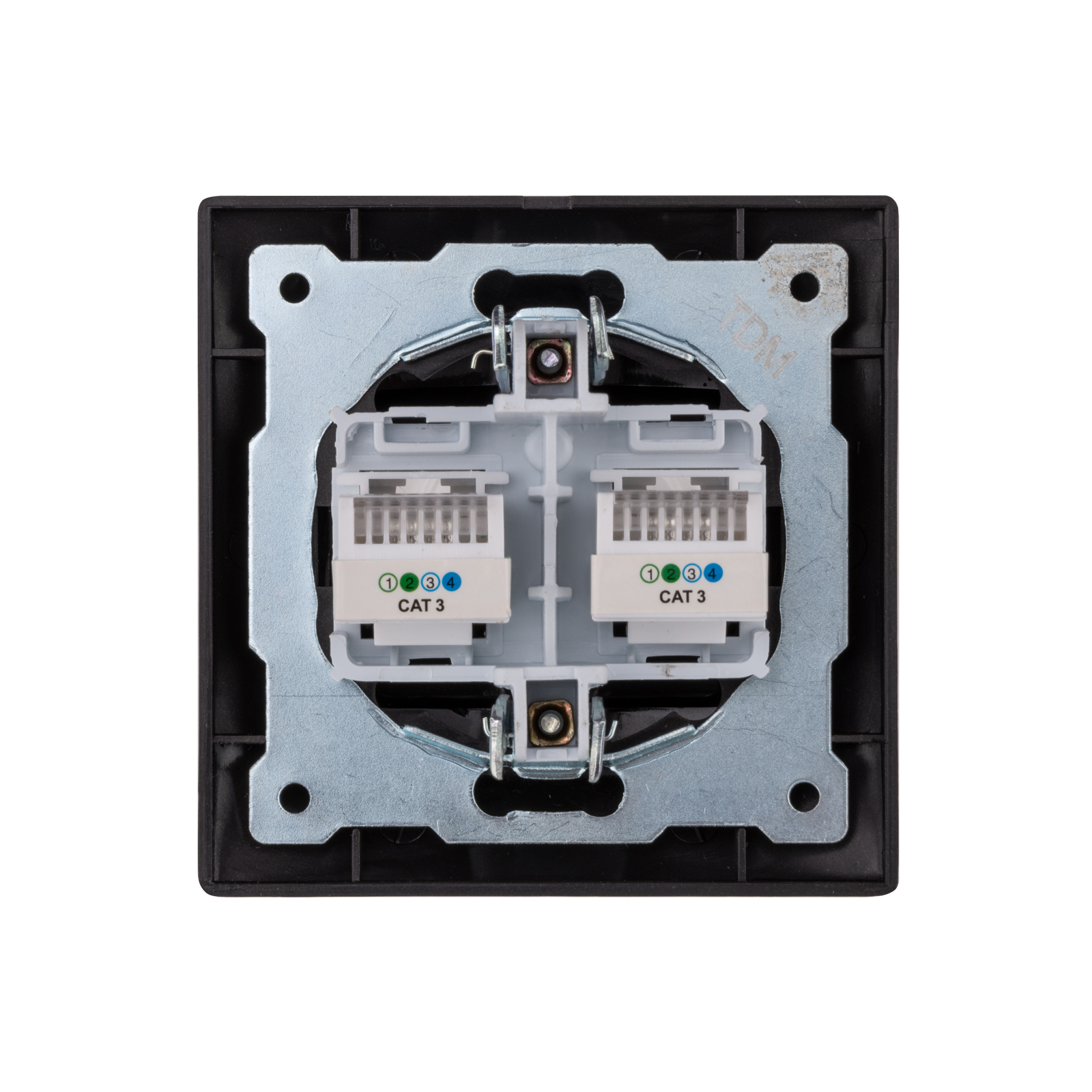 ЭЛМАКС - Розетка двойная телефонная RJ11 шоколад "Лама" TDM элмакс, электротехника, кабель, светотехника, elmax.pro