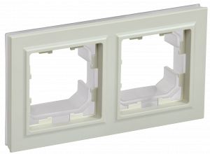 ЭЛМАКС - BRITE Рамка 2-мест. IP44 РУ-2-БрКр-44 беж. IEK элмакс, электротехника, кабель, светотехника, elmax.pro